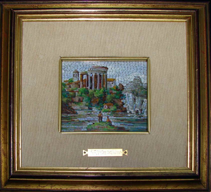 Micro Mosaic - Roman Temple Ruin, T. Franchino (1 of 3)