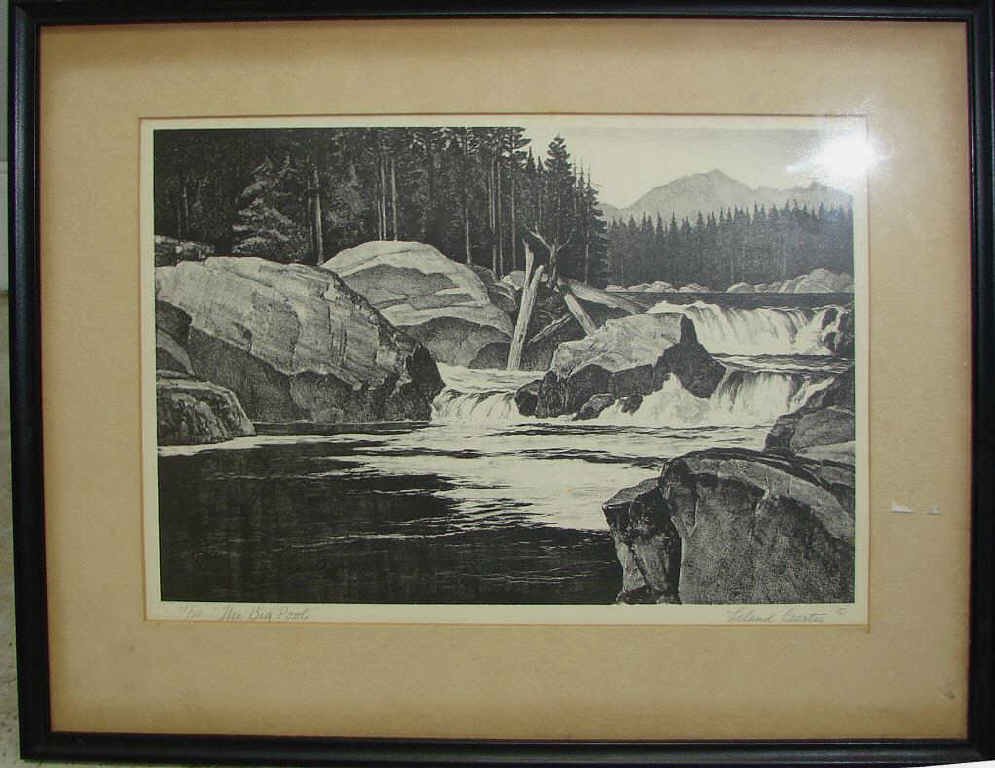 Leland Curtis Lithograph "The Big Pool" (1 of 3)