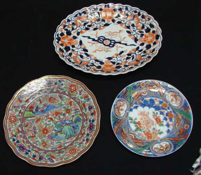 Three (3) Imari Plates (1 of 2)