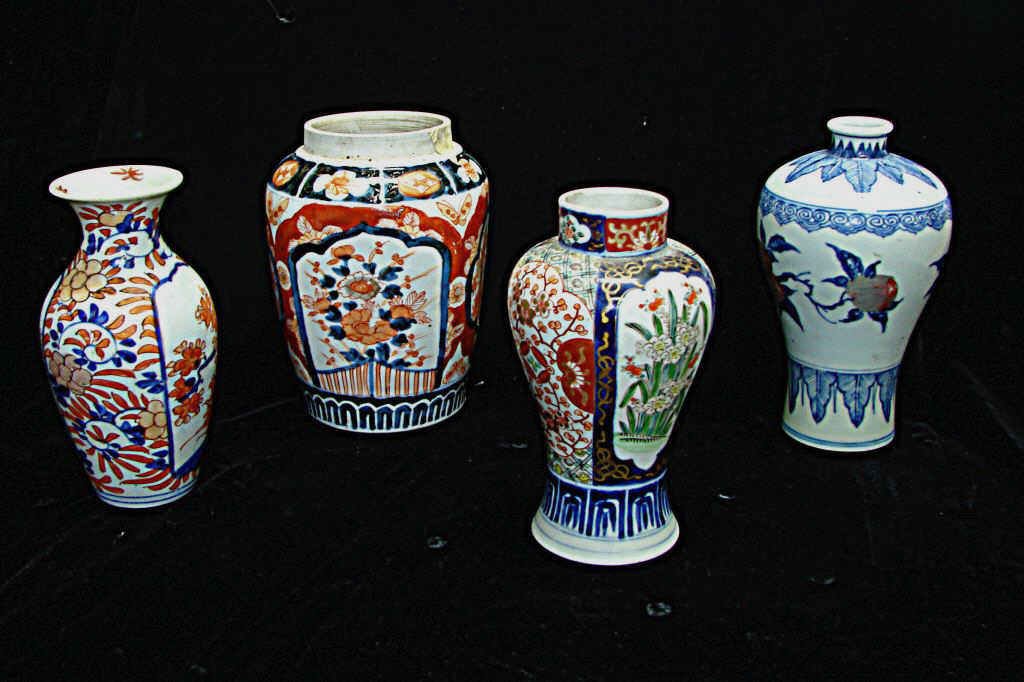 Group of Four Imari Porcelain Vases (1 of 3)