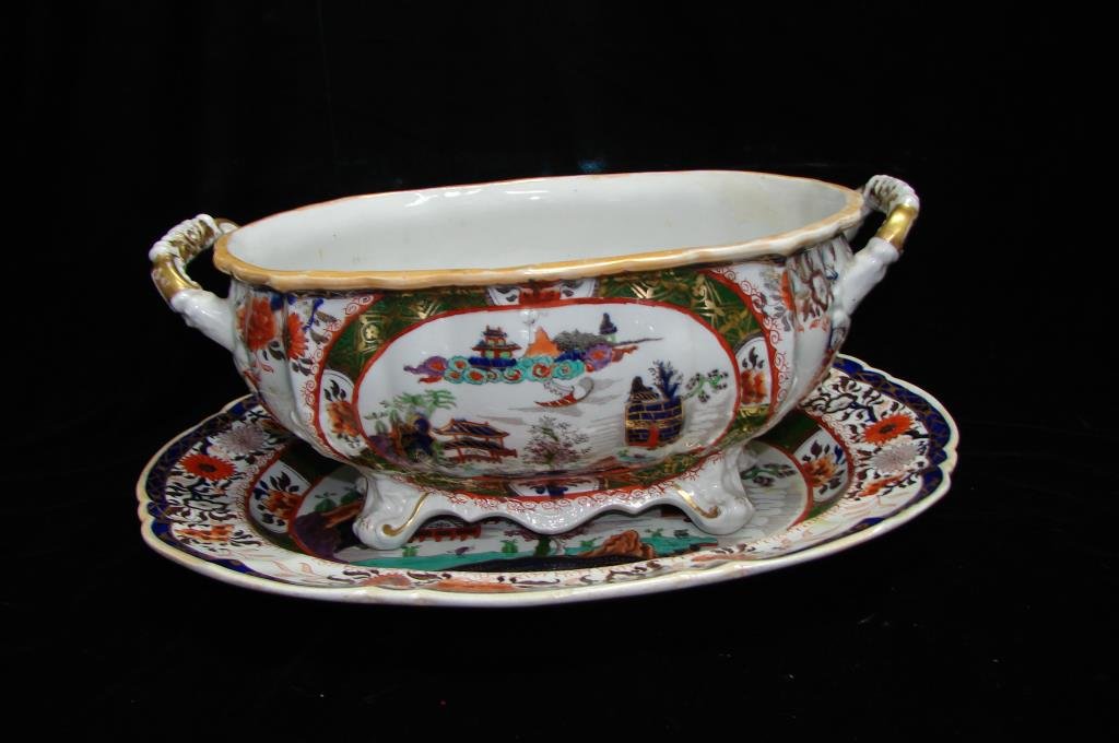 Mason Ironstone Open Tureen and Under Platter (1 of 3)