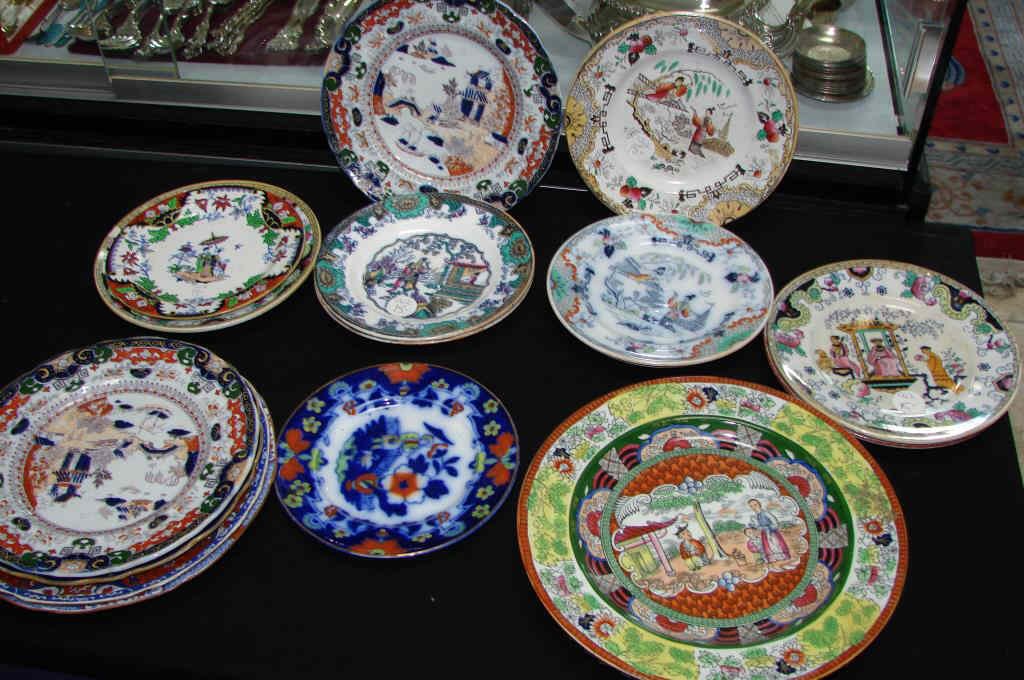 18 Assorted 19th C. Ironstone Plates (1 of 1)
