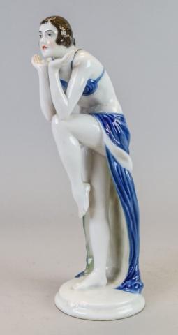 Dorothea Charol Rosenthal Figurine Anita: Dorothea Charol (1889-1963) for Rosenthal porcelain figurine Anita. Rosenthal Bavaria mark and impressed D. Charol 201 on underside. 10 1/2"H