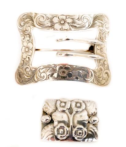Georg Jensen Sterling Pin & Sterling Sash Buckle (1 of 3)