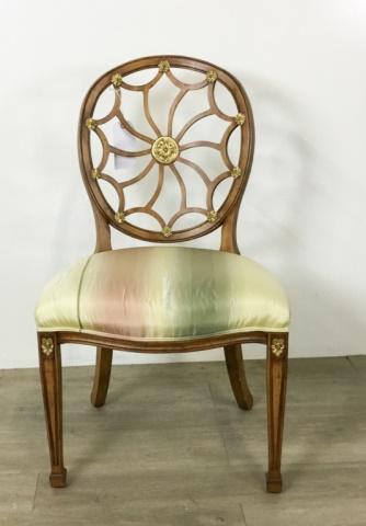 Spider Web Splat Side Chair: 37 1/4"H. Upholstery torn. npu-rl