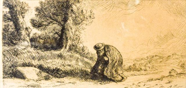Alphonse Legros Etching The Wayfarer (1 of 7)