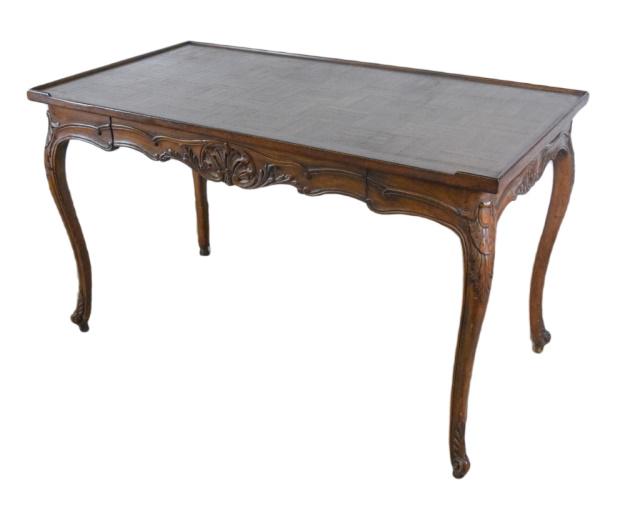 French Provincial Carved Walnut Desk (1 of 10)