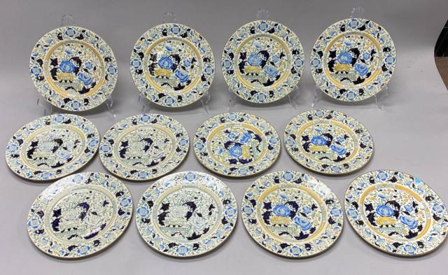 Set of 12 Burgess & Leigh Burleigh Ware Plates (1 of 8)