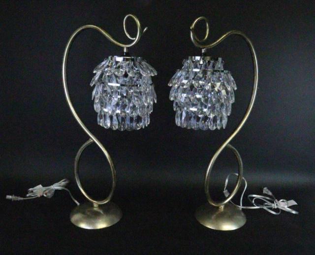Pair of Crystal Table Top Lamps (1 of 11)