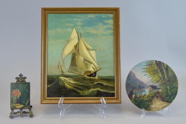 Grouping of Three Oil Paintings (1 of 11)