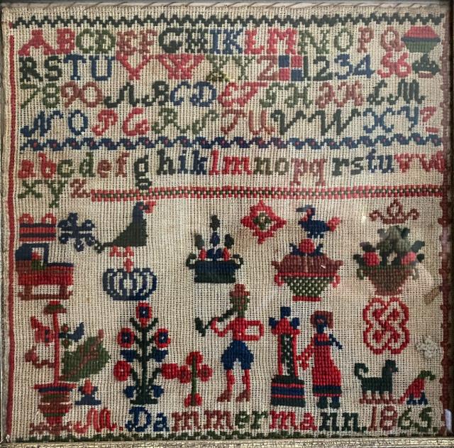 English Sampler - Signed M. Dammerman - 1865 (1 of 4)