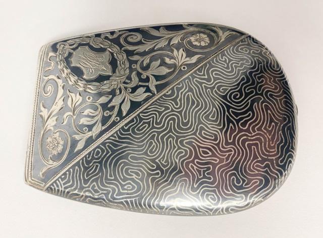 900 Silver & Niello-Work Cigarette Case (1 of 7)
