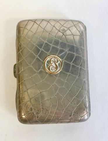 800 Silver Cigarette Case With Enamel Portrait (1 of 8)