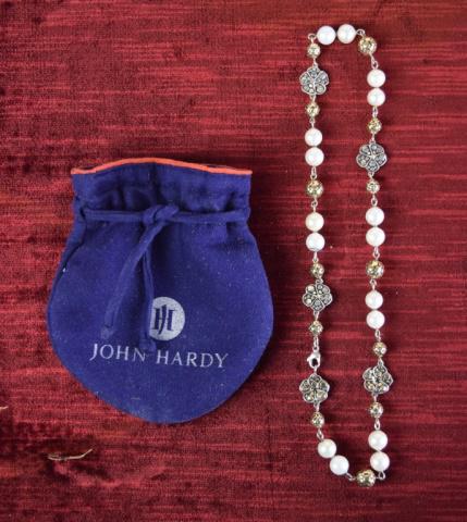 John Hardy Sterling Silver 18K Gold Pearl Necklace (1 of 5)