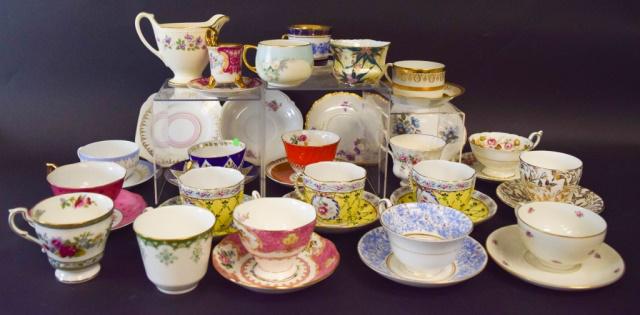 Grouping of Porcelain Cups & Saucers (1 of 17)