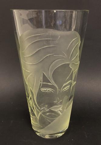 J. Anthony Atkins Etched Glass Vase (1 of 6)