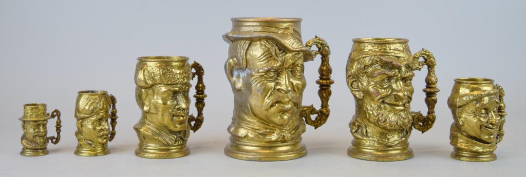 Group of Antique Brass Toby Mugs (1 of 11)