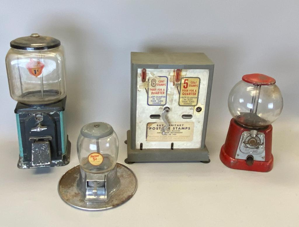 Group of 4 Vintage Gum Ball Machines (1 of 20)