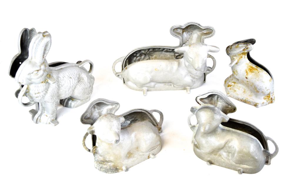 Grouping of Vintage Figural Chocolate/Cake Molds (1 of 5)