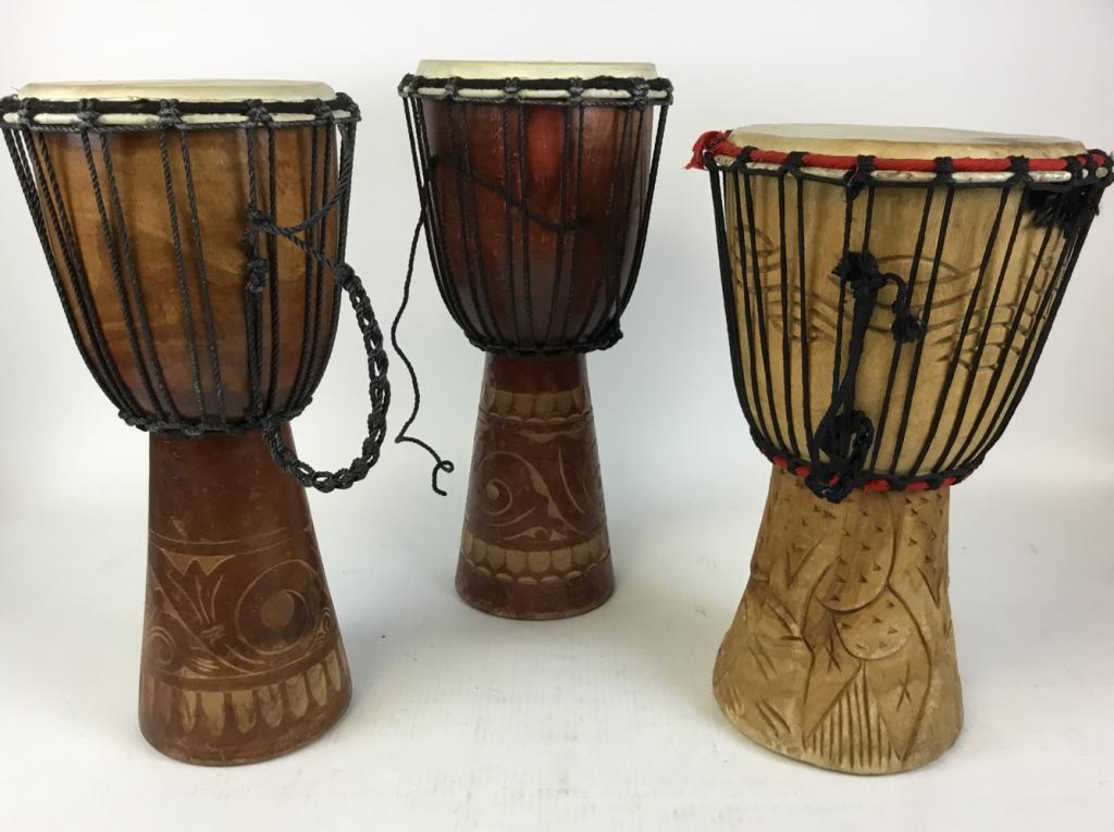 3 Djembe West African Drums (1 of 11)