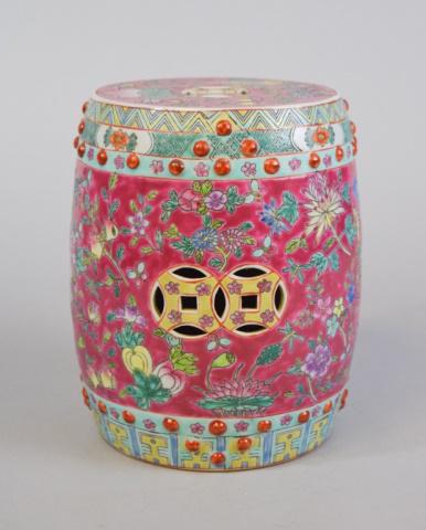 Miniature Chinese Garden Seat: Miniature Chinese Garden Seat. Overall Dimensions: 9" H X 6 " Diameter