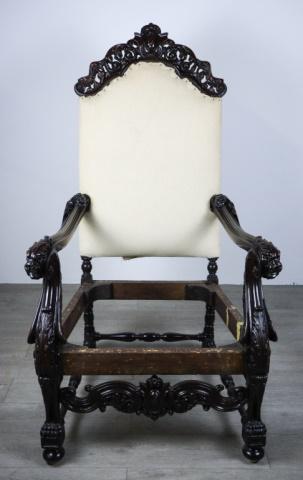 Carved Mahogany Gothic Style Arm Chair (1 of 16)