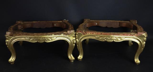 Pair of Gilded French Style Stools (1 of 9)