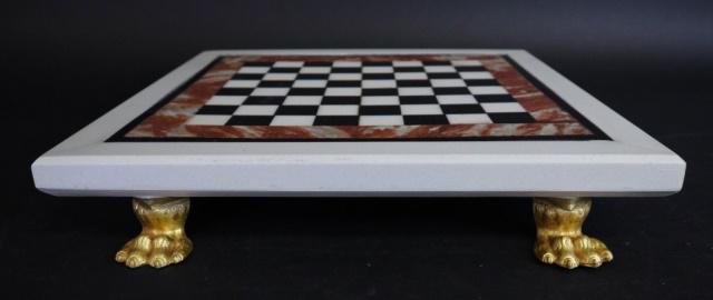 Marble and Granite Chess Board on Brass Feet (1 of 8)