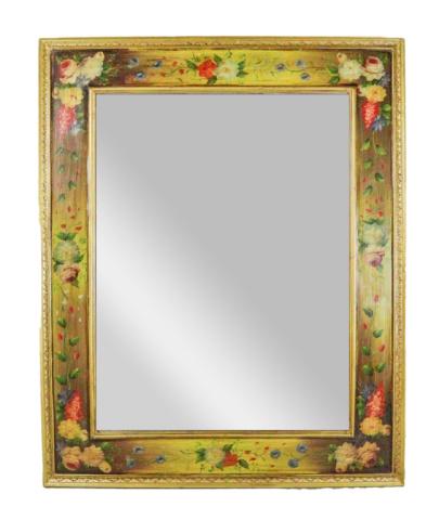 Decorative Mirror with Painted Border (1 of 9)