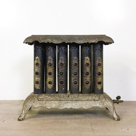 Antique Puritan Parlor Radiator: Antique Puritan Parlor Radiator with Spigot for Hot Water with Jeweled Heating Tubes on One Side 21" L X 9" W X 18" H