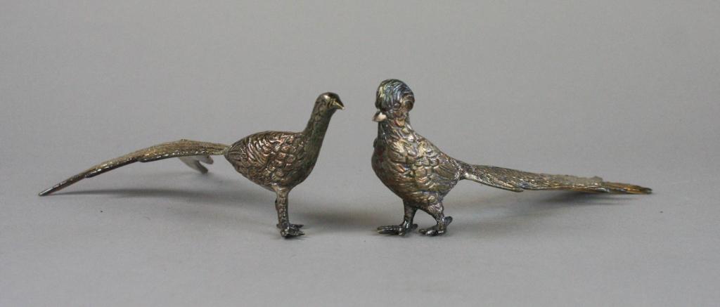 Pair of Silverplate Pheasants (1 of 10)