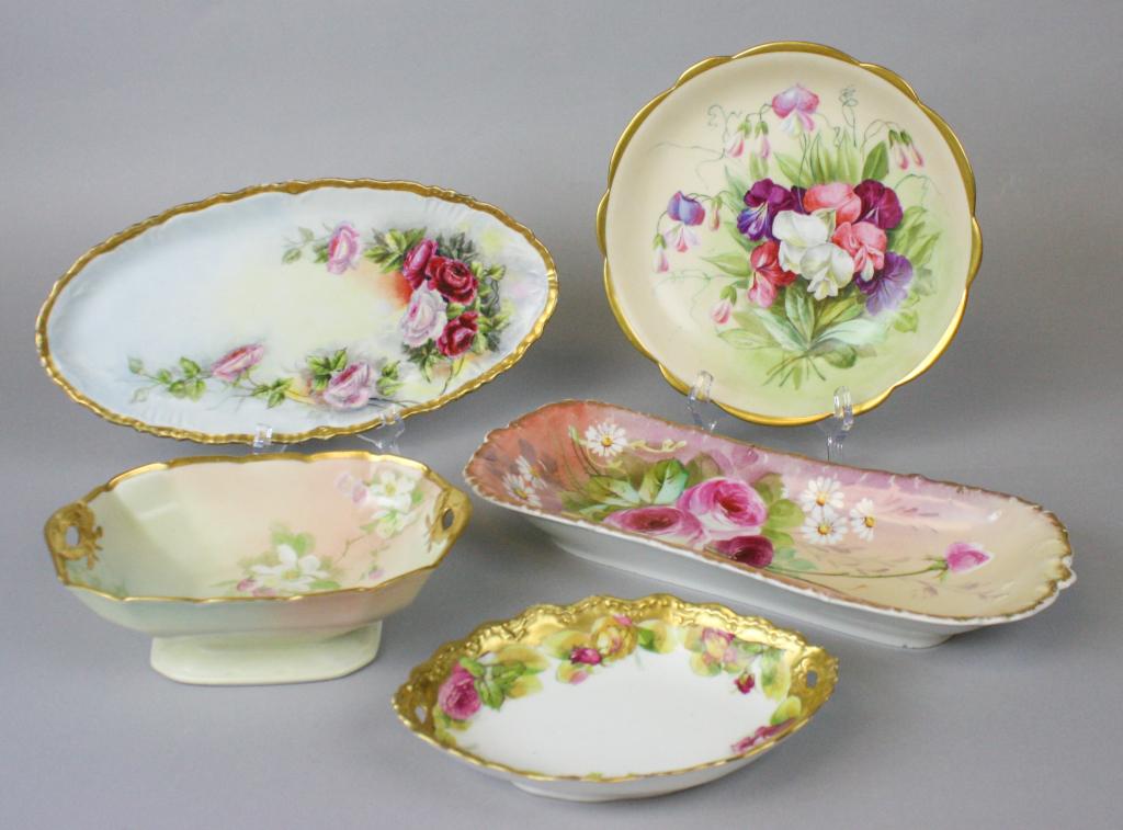 5 Pieces of Limoges Hand Painted Porcelain (1 of 5)