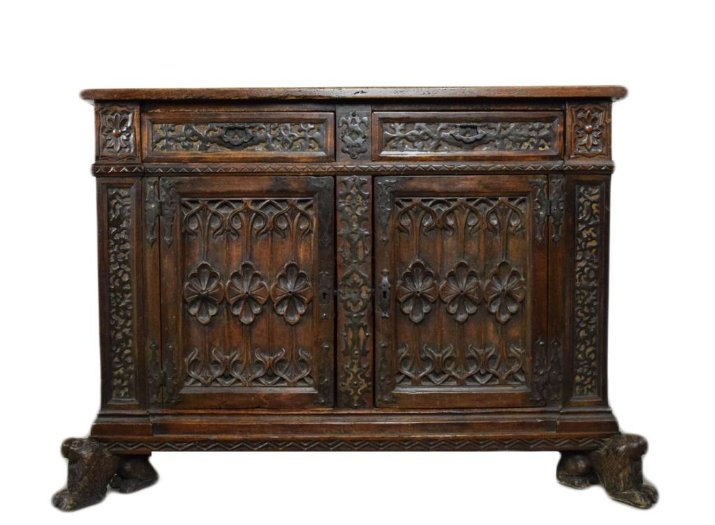 18th Century Carved Walnut Italian Cabinet (1 of 14)