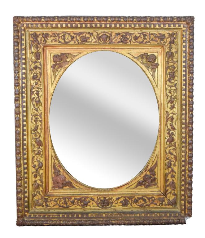 Neoclassical Gilt Cheribum Mirror (1 of 9)