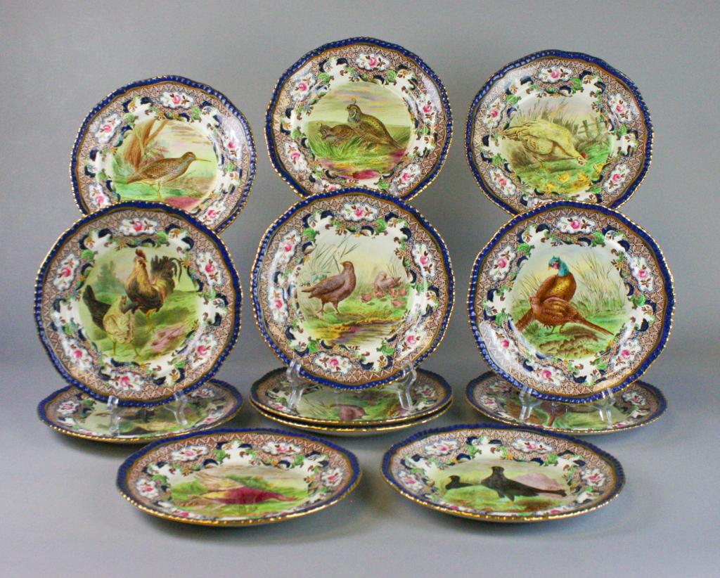 Set of 12 Copeland Spode Game Plates (1 of 7)