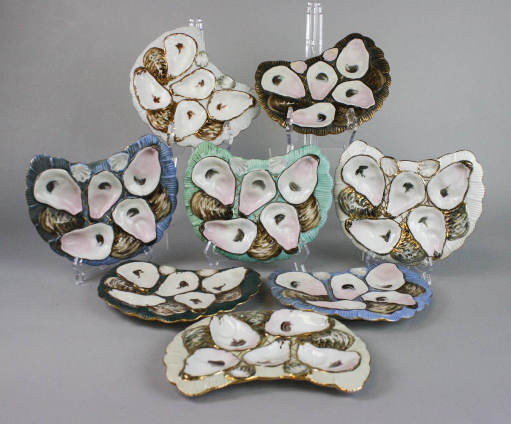 Set of 8 Crescent Shaped Oyster Plates (1 of 17)