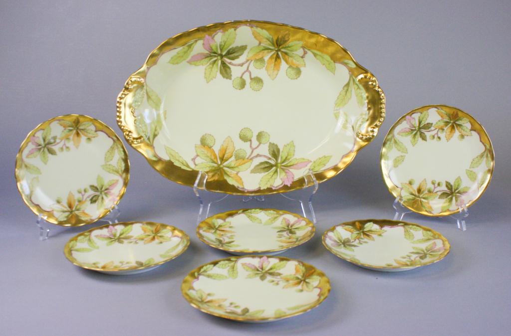 Limoges Platter and Matching Plates (1 of 5)