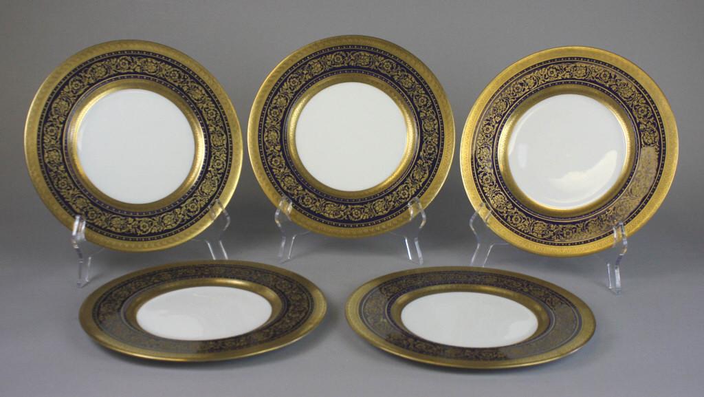 Set of 5 Royal Worcester for Ovington Bros. Plates (1 of 7)