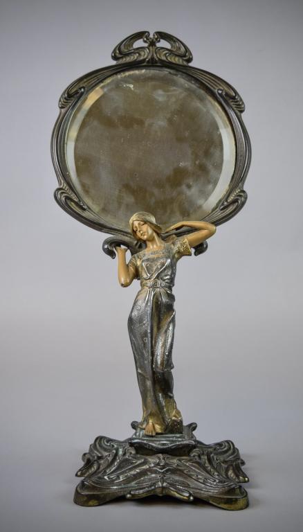 Figural Art Nouveau Dressing Mirror (1 of 7)