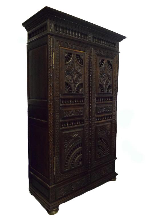 19th Century French Carved Armoire (1 of 7)