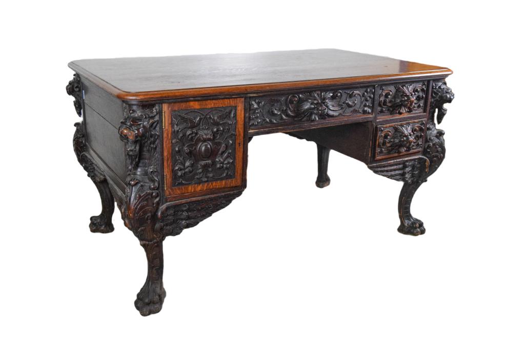 RJ Horner American Renaissance Revival Desk (1 of 12)
