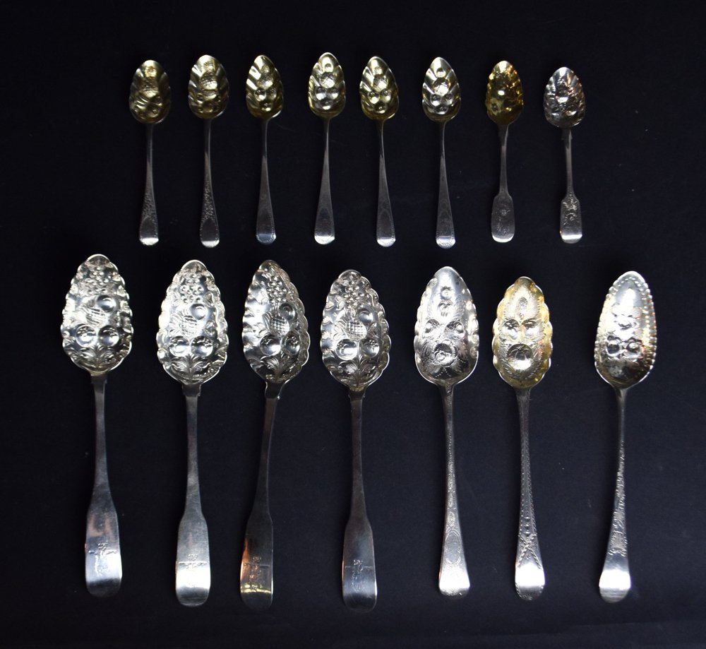Irish & English Sterling Berry Spoons (1 of 9)