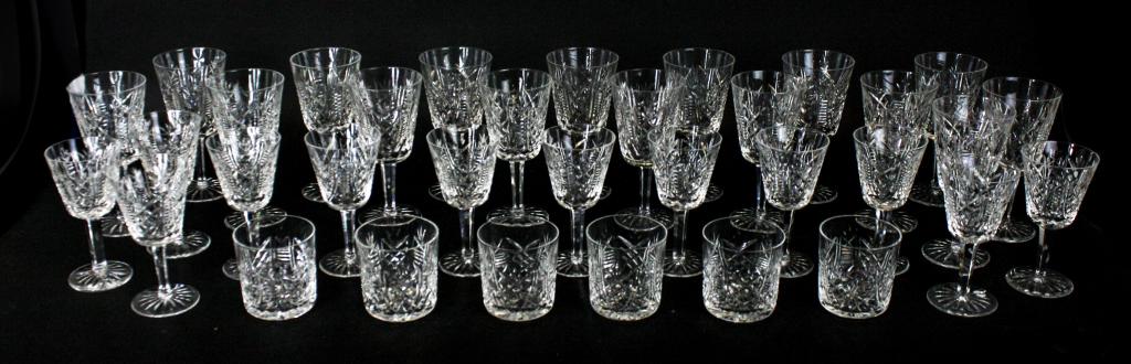 34 Pieces Waterford Clare Crystal Stemware (1 of 7)