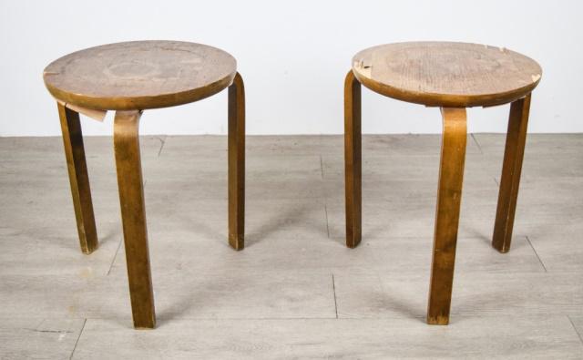 Pair Scandinavian Modern Round Tables (1 of 12)