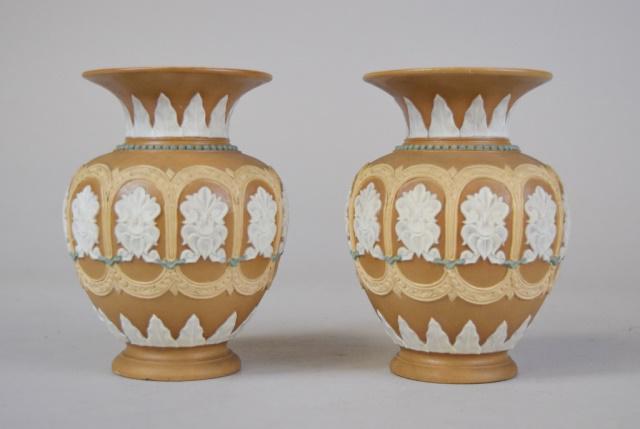 Pair of Doulton Lambeth Silicon Ware Vases (1 of 6)