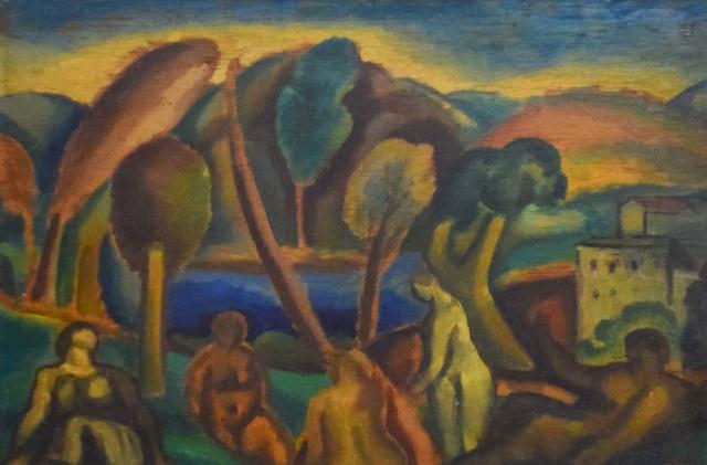 Abraham Harriton Oil on Board Nudes in Landscape (1 of 7)