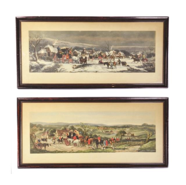 Pair of WJ Shayer Hunt Scene Lithographs (1 of 14)