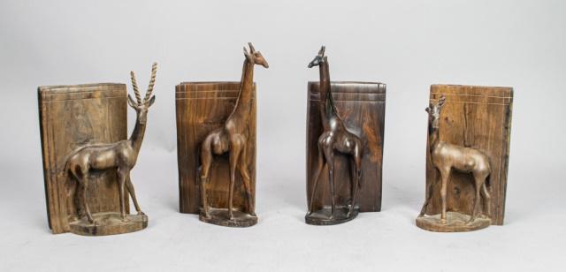 2 Pairs of Musau Muli Hand carved Bookends (1 of 11)