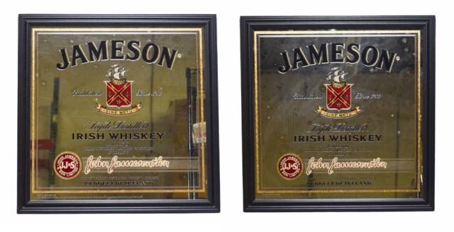 Pair of Jameson Irish Whiskey Advertising Mirrors (1 of 7)