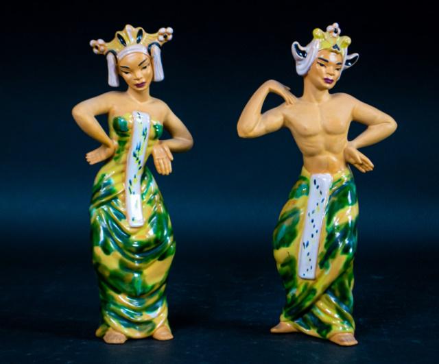 Pair of Ceramic Arts Studio Balinese Dancers (1 of 8)